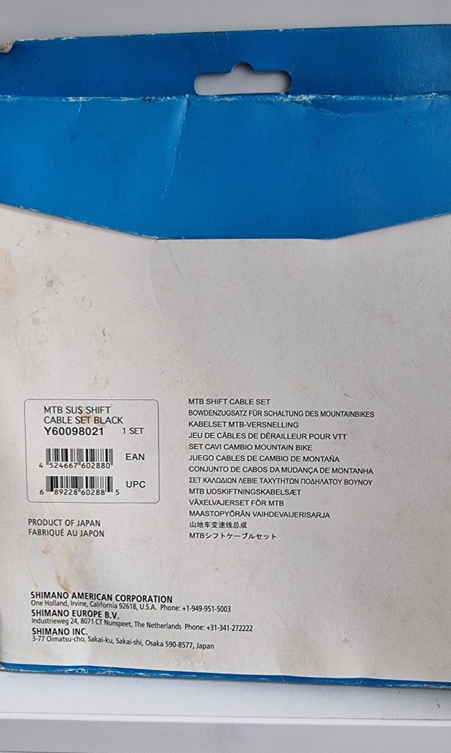 Shimano MTB SUS Shift Cable set, Sports Equipment, Bicycles & Parts ...