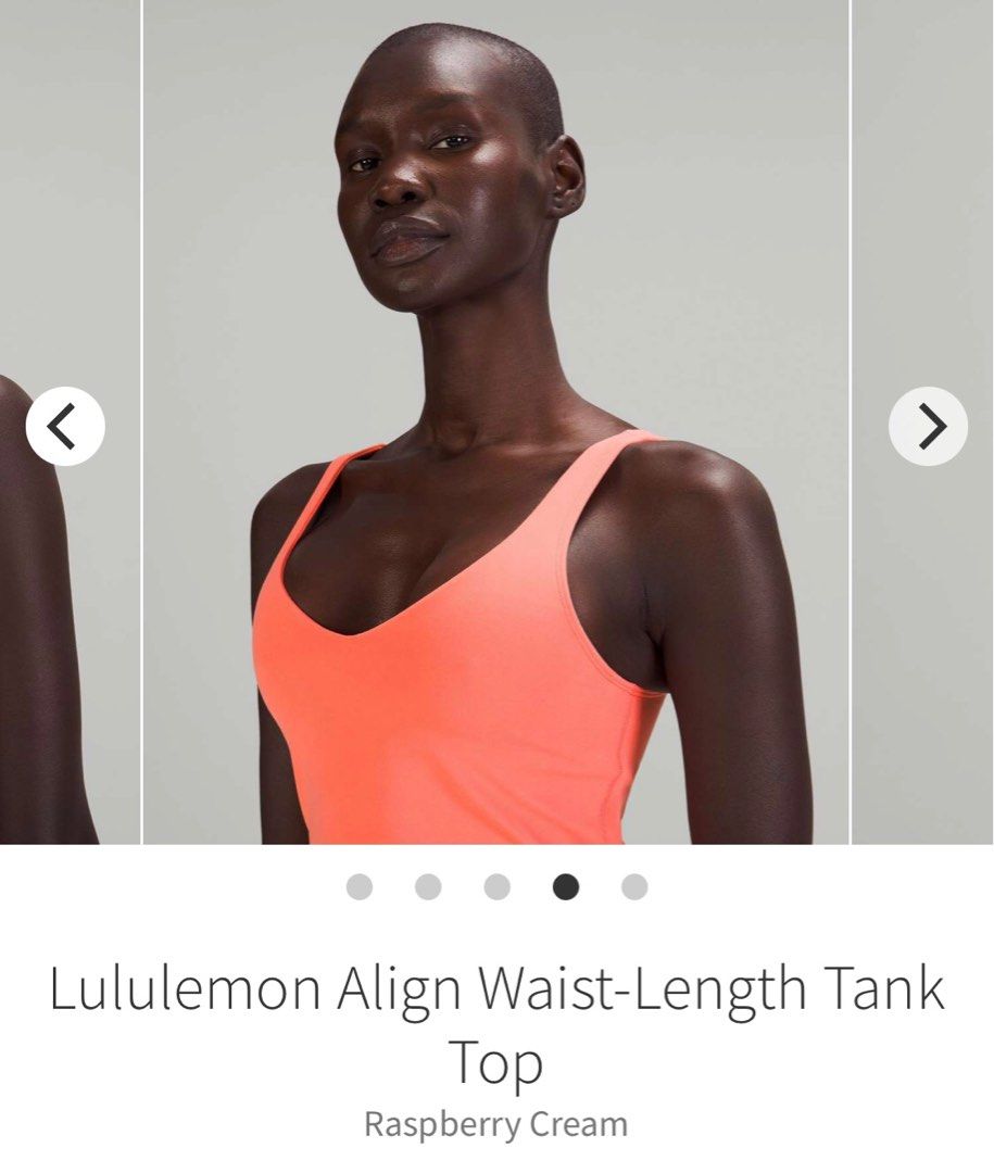 Size 8. NWT Lululemon Align Tank waist length size 8 in Raspberry Cream.,  Women's Fashion, Activewear on Carousell