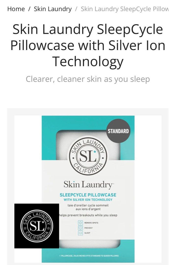 Skin laundry discount pillowcase