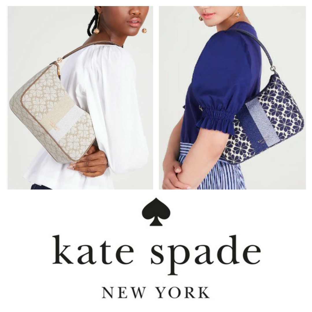 Jual Kate Spade Kate Spade Spade Flower Jacquard Stripe Sam Small  Convertible Shoulder Bag Natural Multi Original 2023