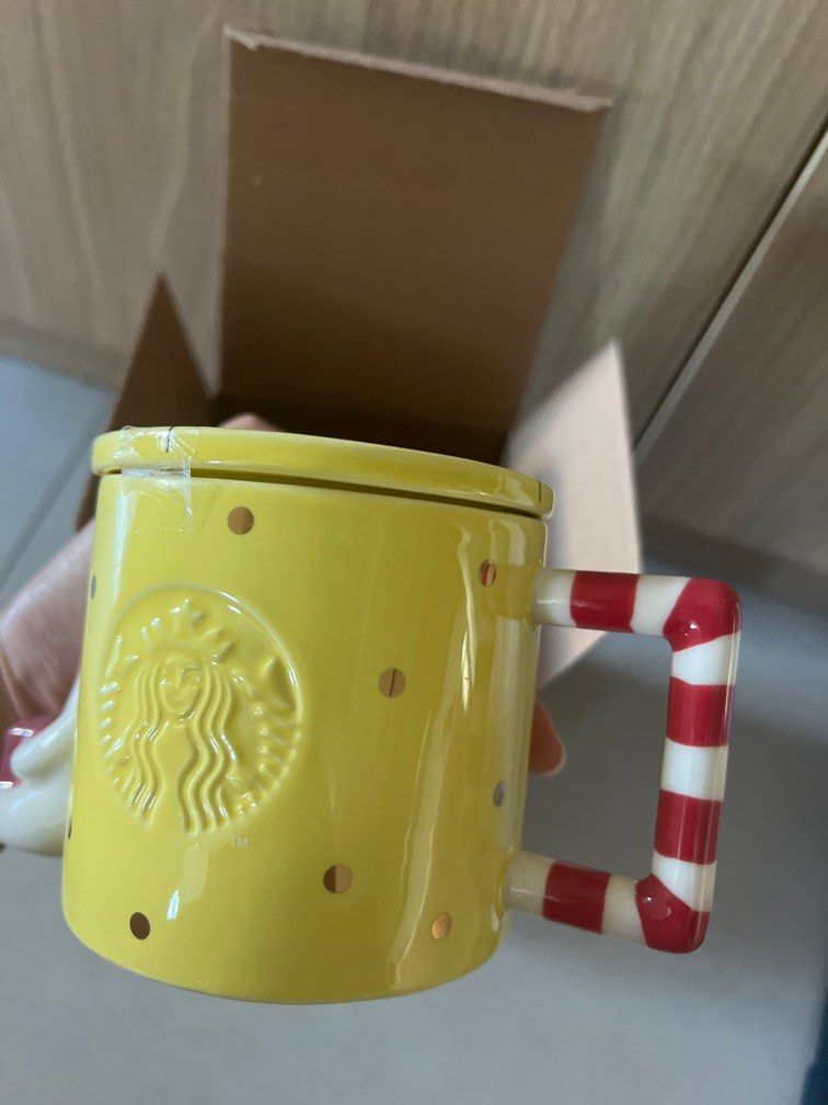 Starbucks Christmas Bear Mug with Lid, Furniture & Home Living