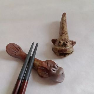 Stoneware Fish Chopsticks or Paintbrush Rest or Stand