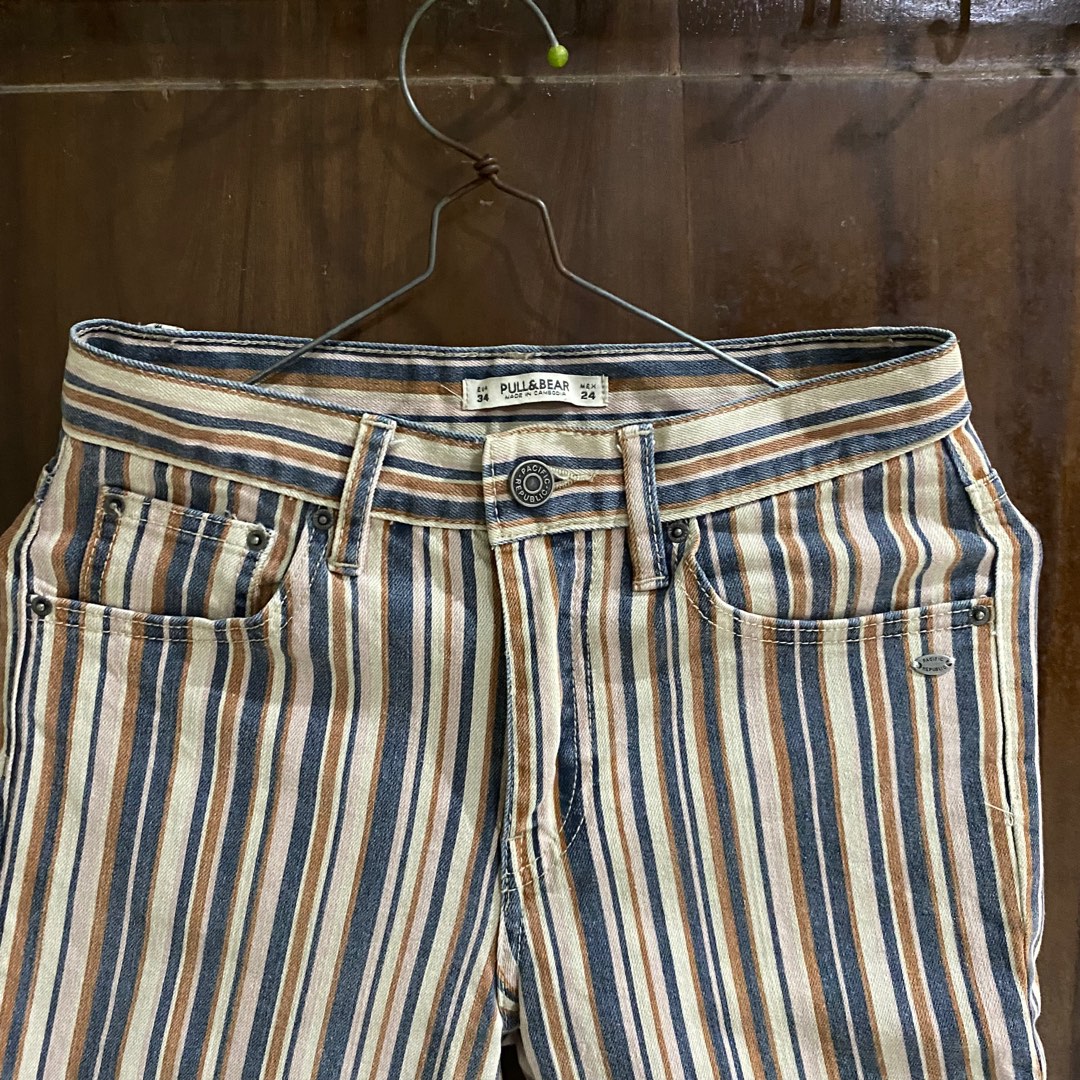 Striped jeans pull and outlet bear