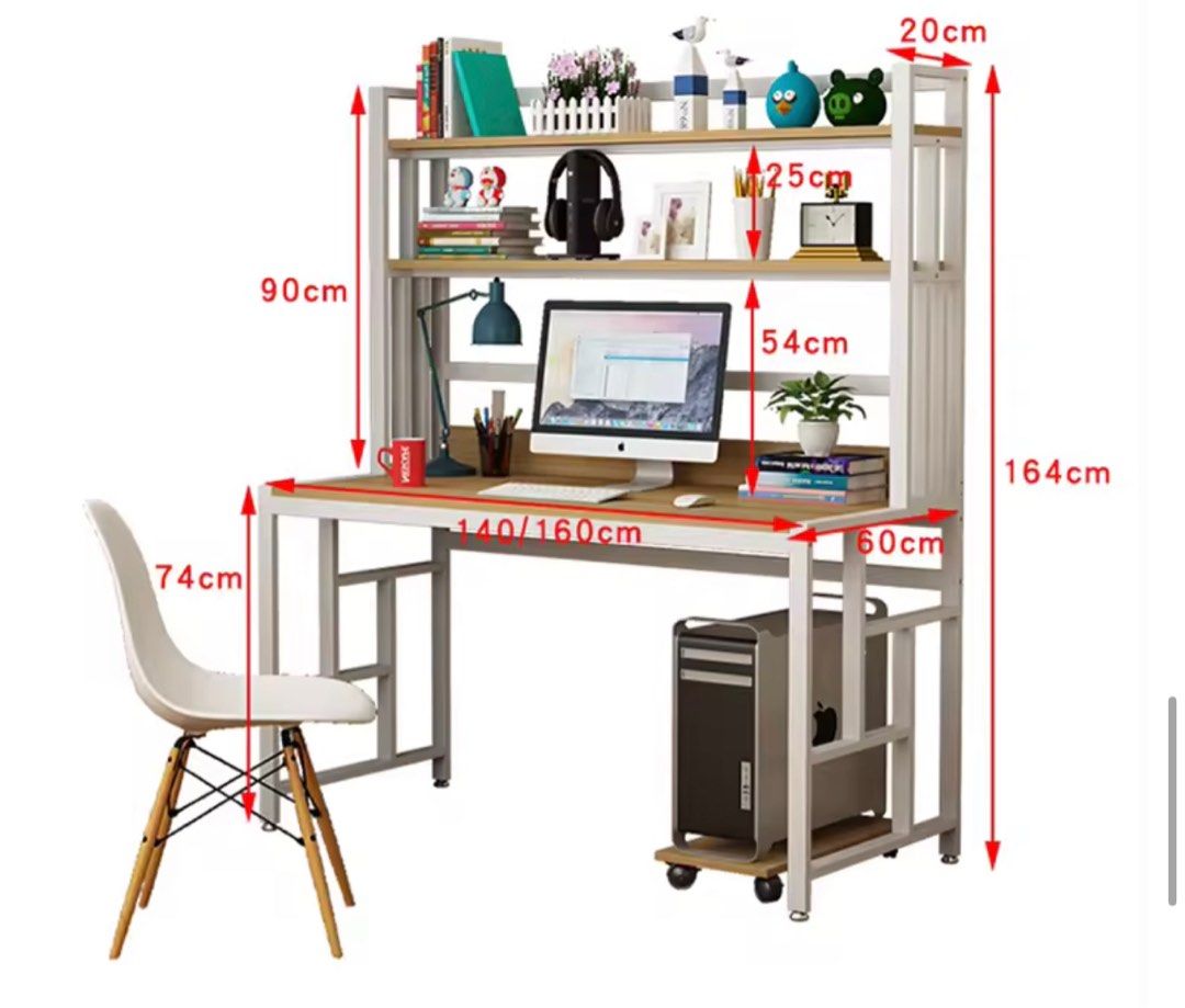 Study Table with shelves, Furniture & Home Living, Furniture, Tables