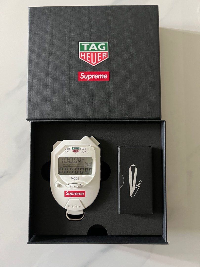 TAG Heuer x Supreme Stopwatch, 名牌, 手錶- Carousell