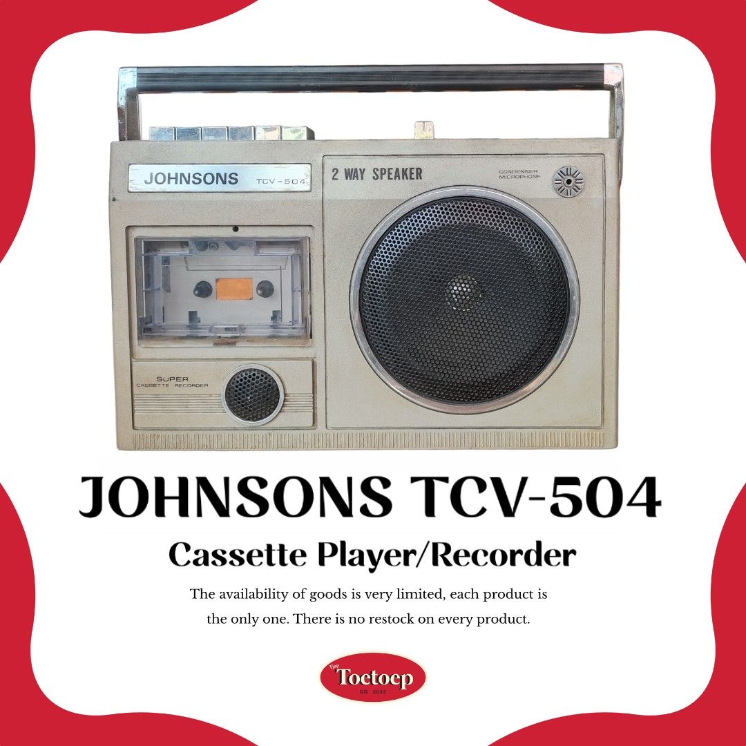 Tape/Cassette Player/Recorder JOHNSONS TCV504 on Carousell