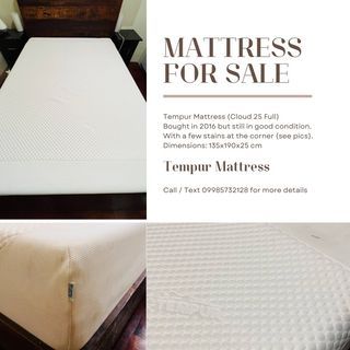 Tempur Mattress for sale (second hand but still in good condition)