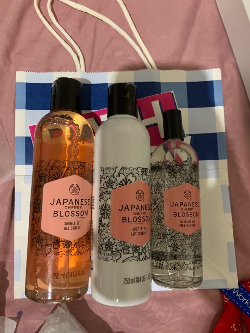 The Body Shop japanese cherry blossom gift set on Carousell