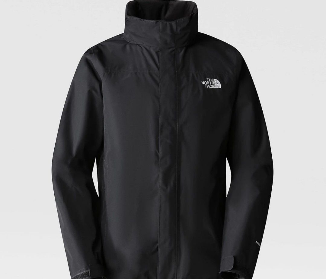 Mens black north face on sale rain jacket