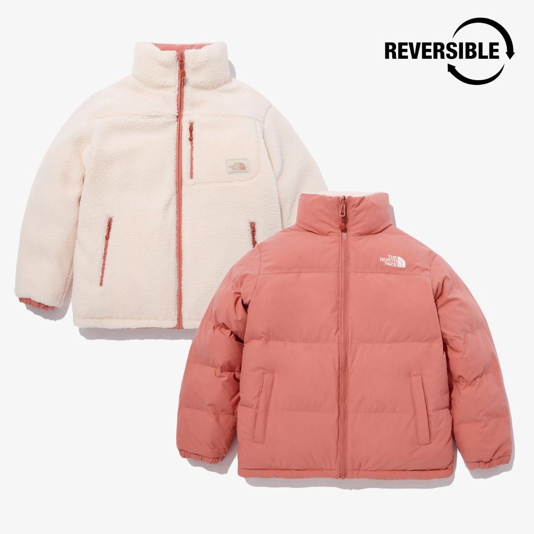 Red north hot sale face jacket kids
