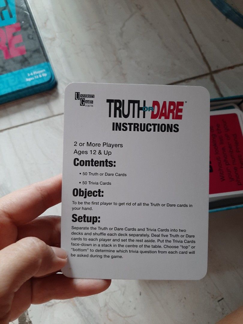Card Game Truth Or Daretruth Or Dare Card Game Standard Playing Card Decks Amazon Canada