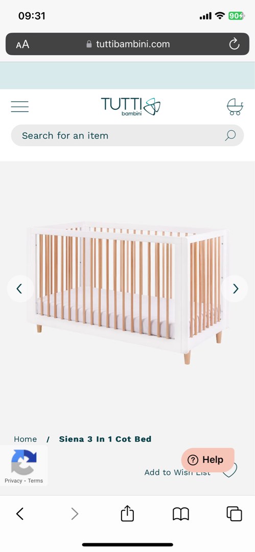 Lila 3 in 1 cot clearance