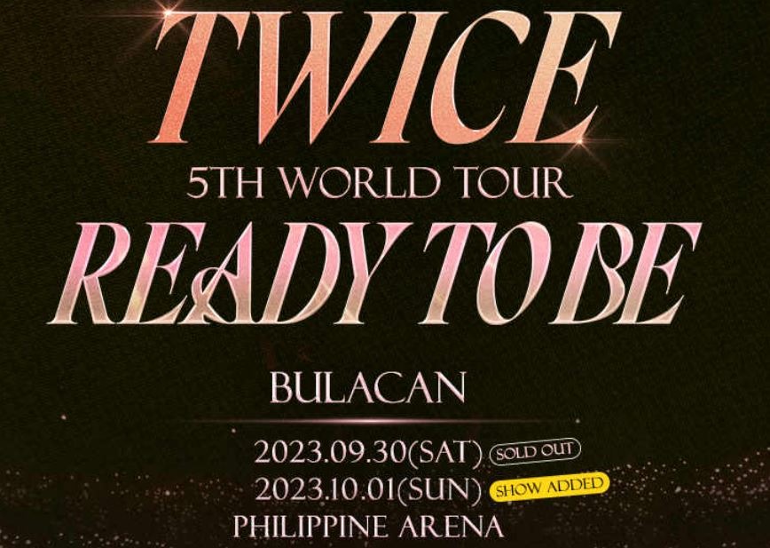 Twice Ready to Be 5th World Tour in Bulacan Day 1 and Day 2, Tickets