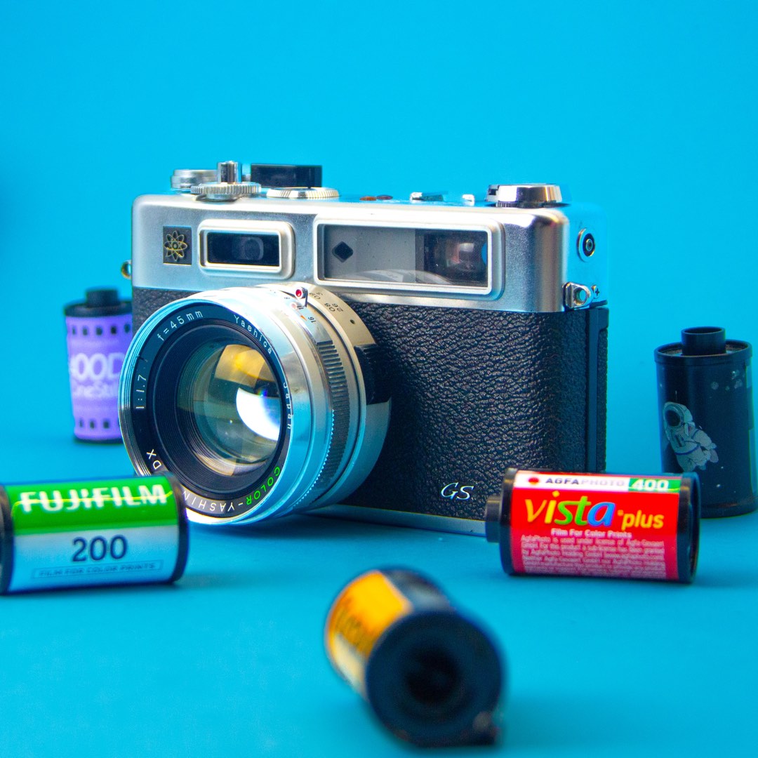 [V- N MINT] Yashica electro 35 GS 35mm film camera range finder ...