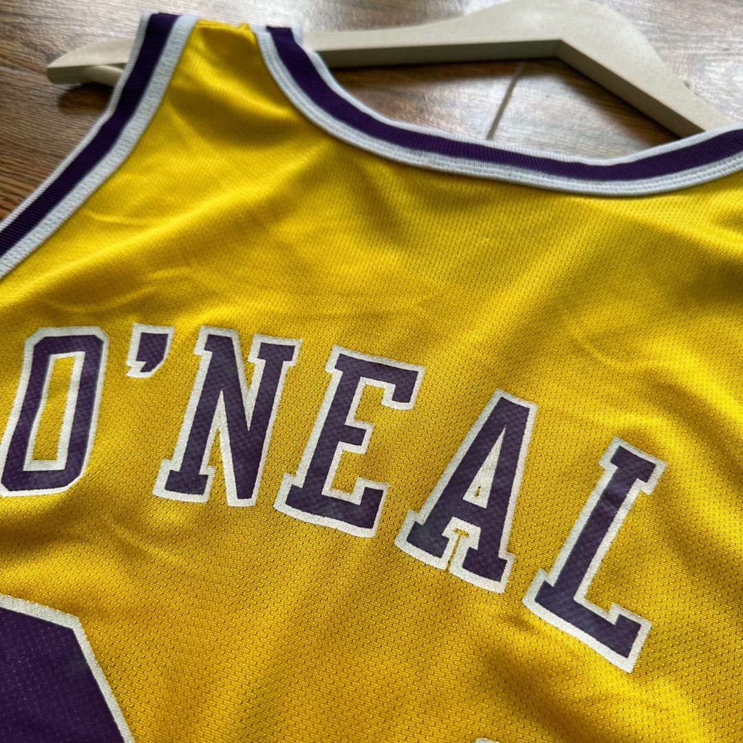 Vintage Champion LA Lakers Jersey Shaq O'Neal Yellow Size XL 48 NO  BACK !!
