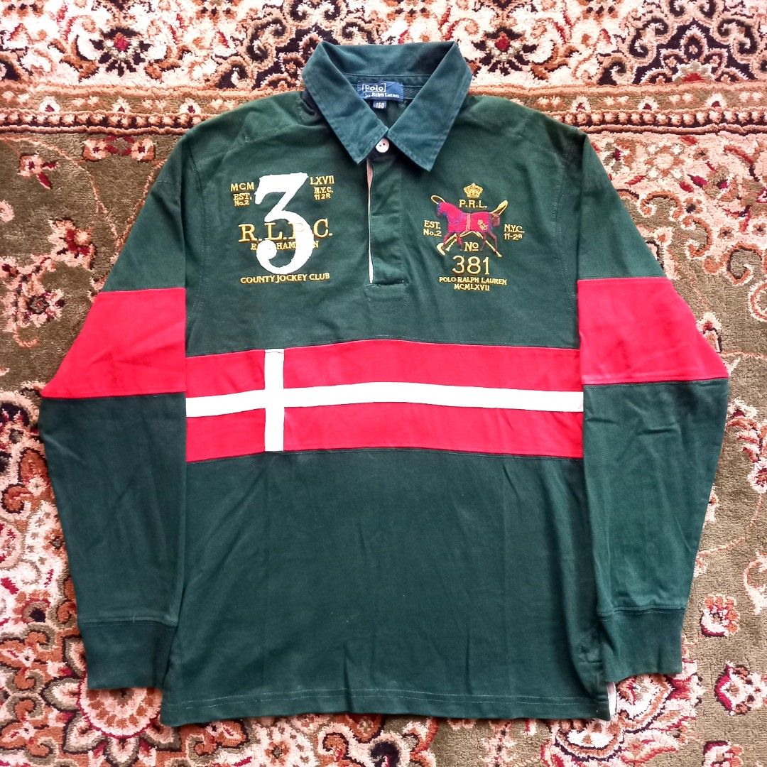 VINTAGE POLO RALPH LAUREN RUGBY LONG SLEEVE POLO LONG SLEEVE
