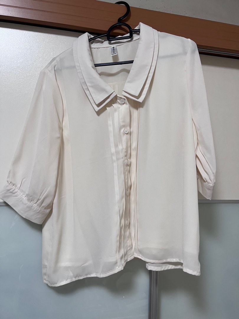 womens white tailored blouse