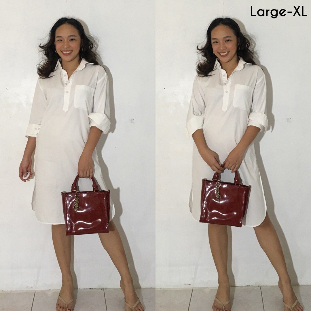 White button down polo dress on sale
