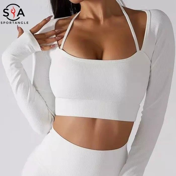 White exercise top sale