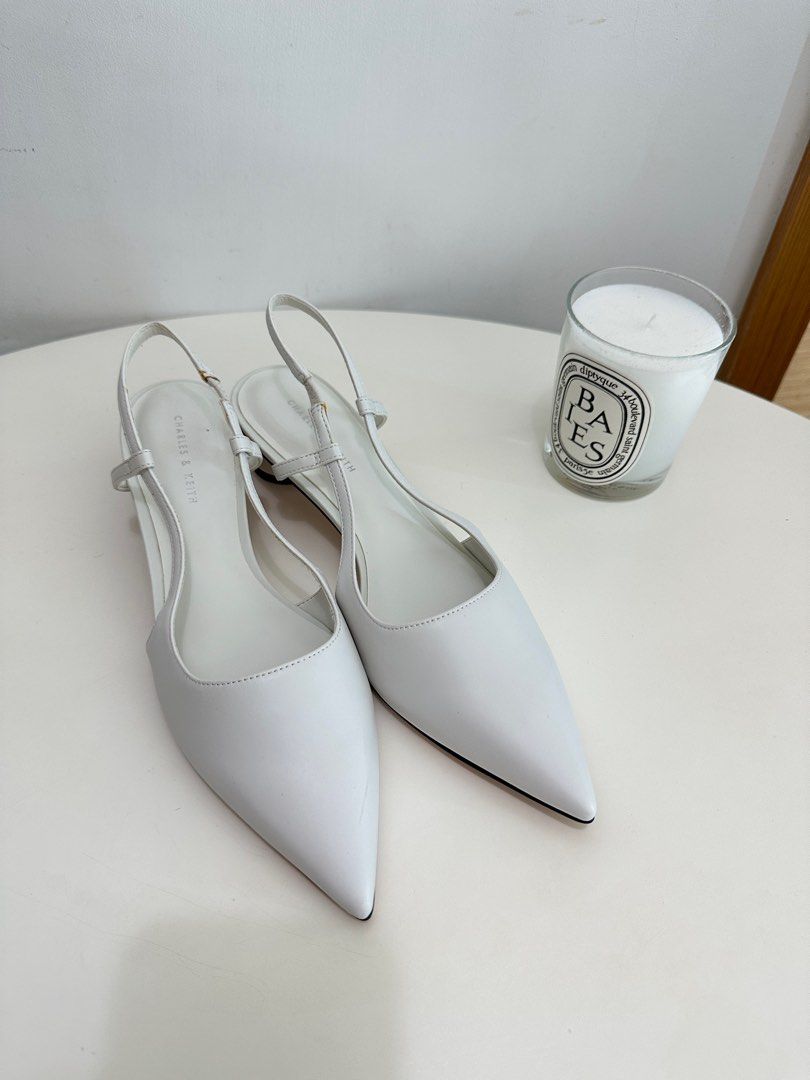 White on sale slingback shoes