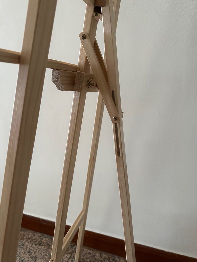 Wooden signage stand, Furniture & Home Living, Furniture, Shelves ...