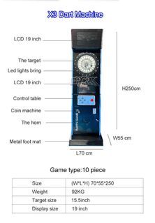 X3 Dart Machine Normal Coin Operated Arcade Electronic Darts Game Machine