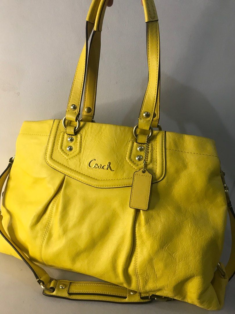 Yellow coach deals handbag