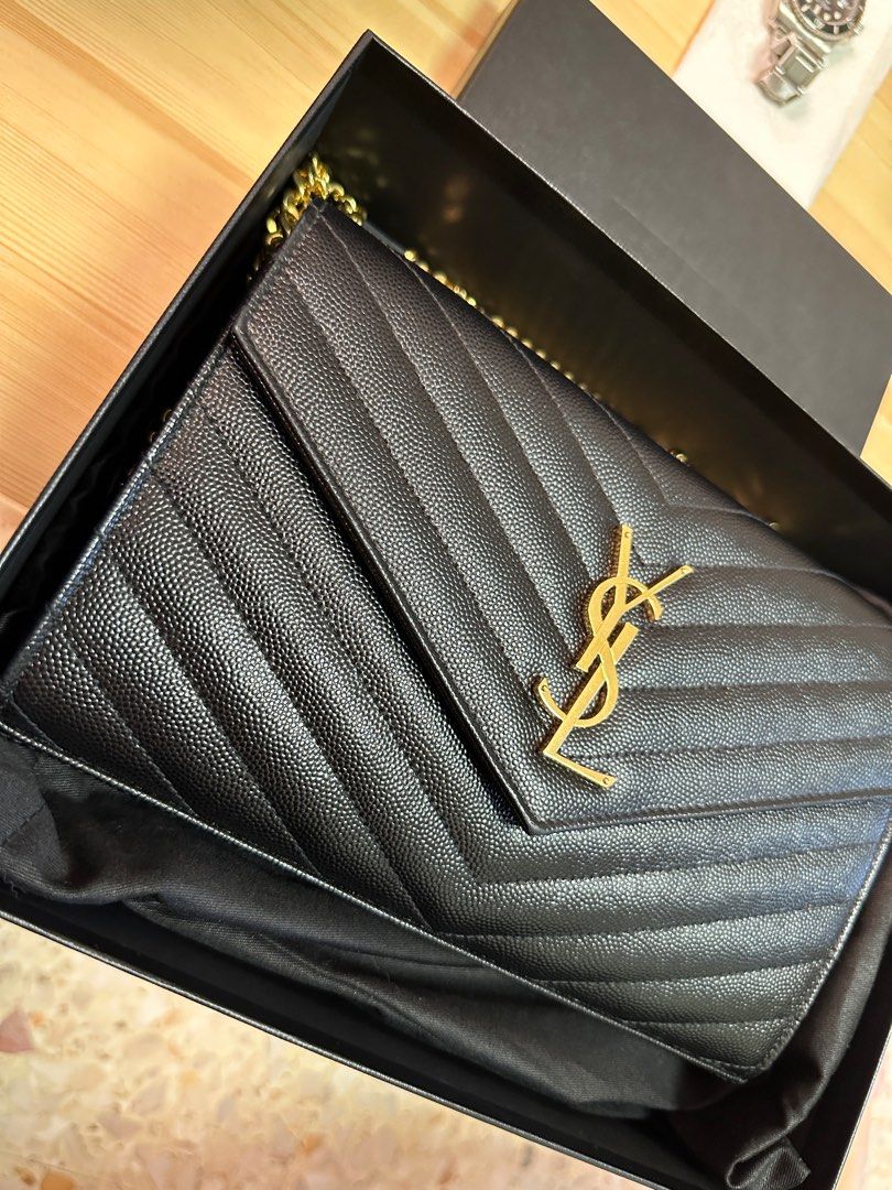 YSL Cassandre Chain matelassé Brown, Luxury, Bags & Wallets on Carousell