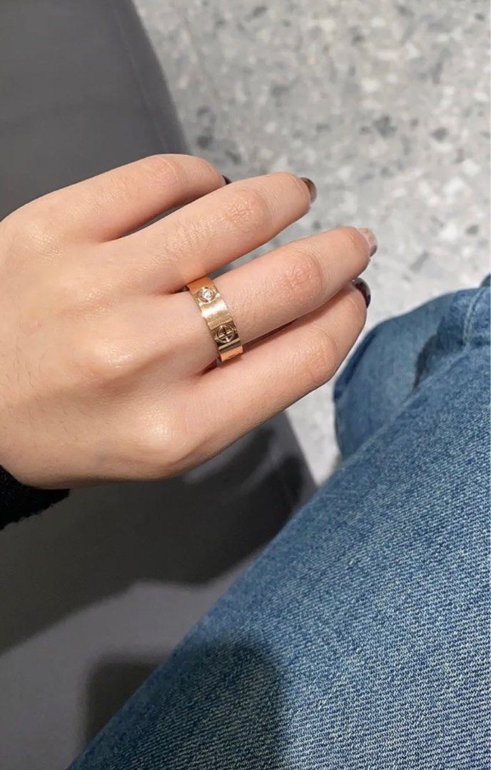 18k Rose Gold Love Wedding Band Women s Fashion Jewelry