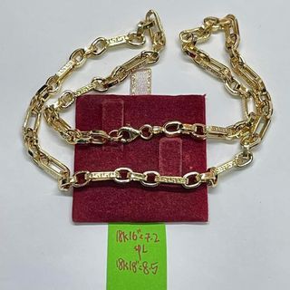 18K Saudi Gold Fendi clip necklace