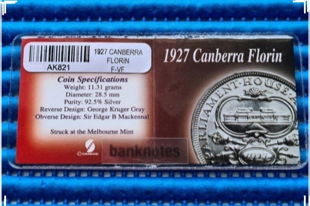 1927 Australia King V & Parliament House Canberra Commemorative