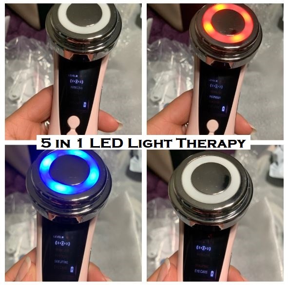 5In1 LED EMS Light Therapy Massager for Face Lift Skin Rejuvenation Eye