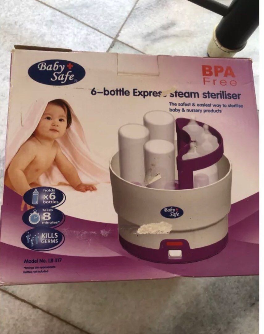 6 bottle express steam sterilizer baby safe LB317