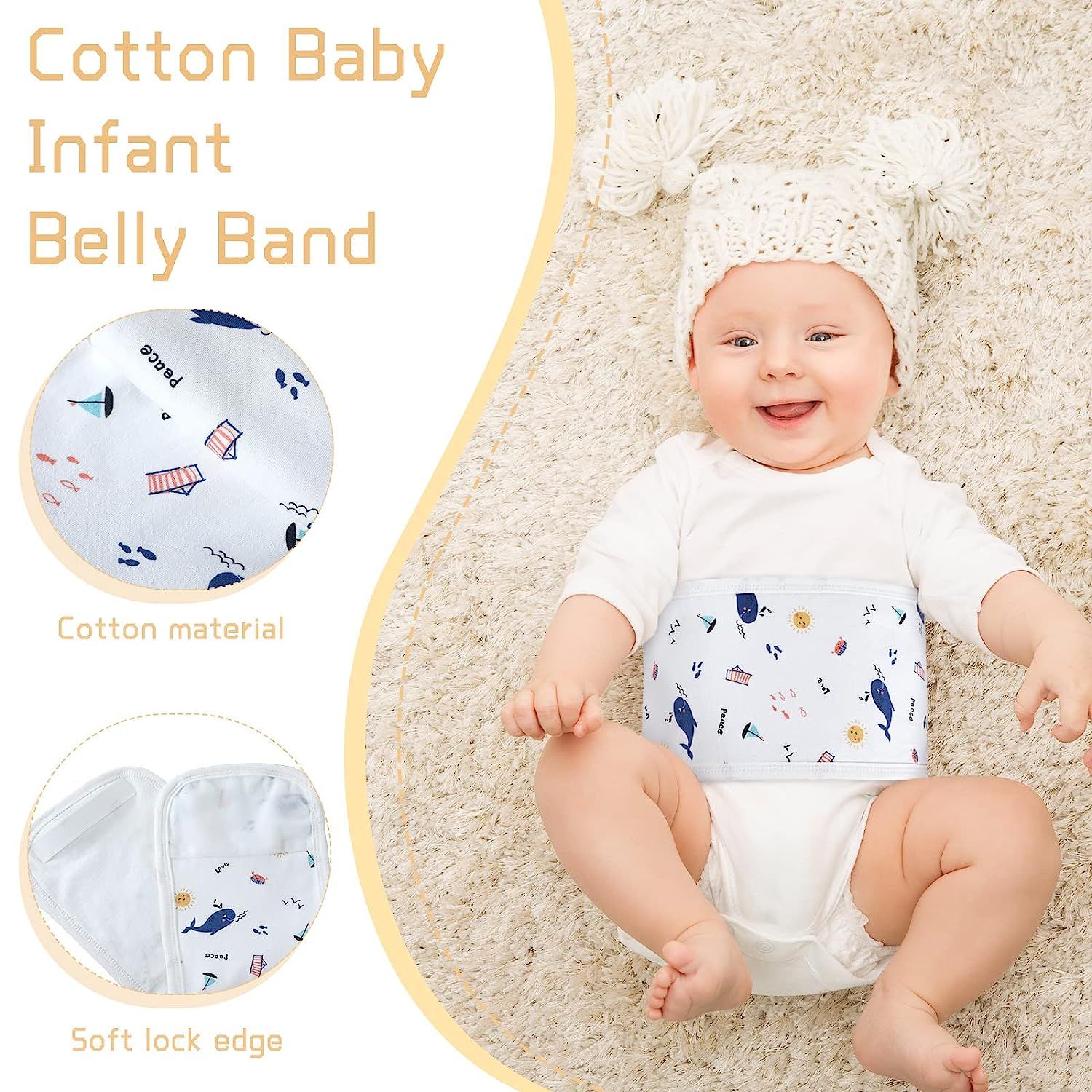 Umbilical Hernia Belt Baby Belly Button Band Infant Belly Wrap