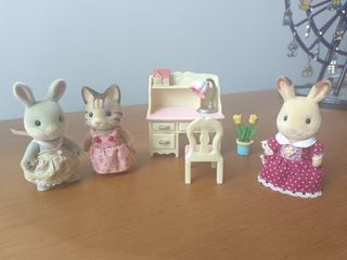 森林家族 一套家具+三隻娃娃