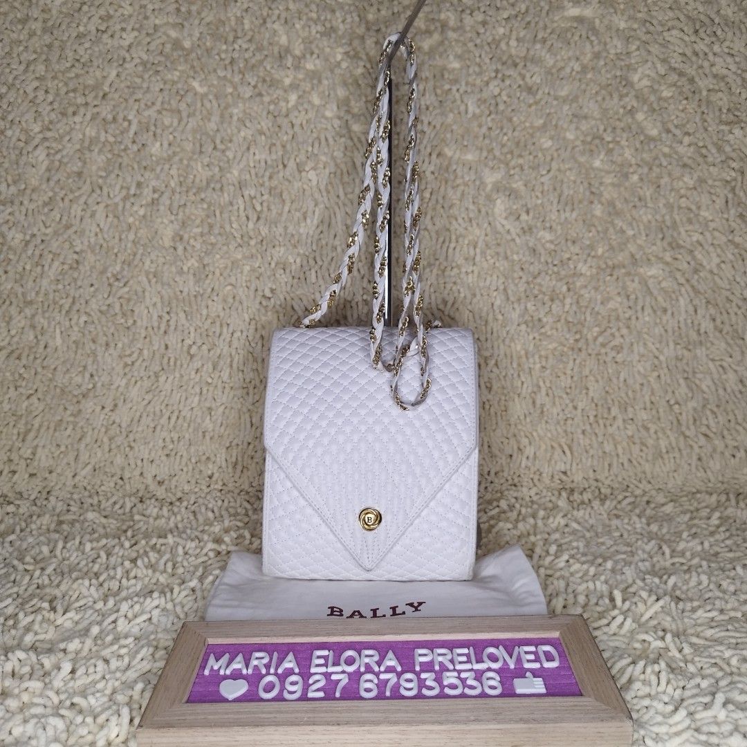 Authentic Bally Quilted Chain Bag Crossbody and Shoulder, Luxury, Bags &  Wallets on Carousell