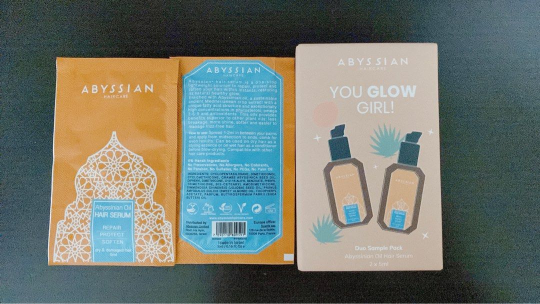 Abyssian Abyssinian Oil Hair Serum Sachet, Beauty & Personal Care