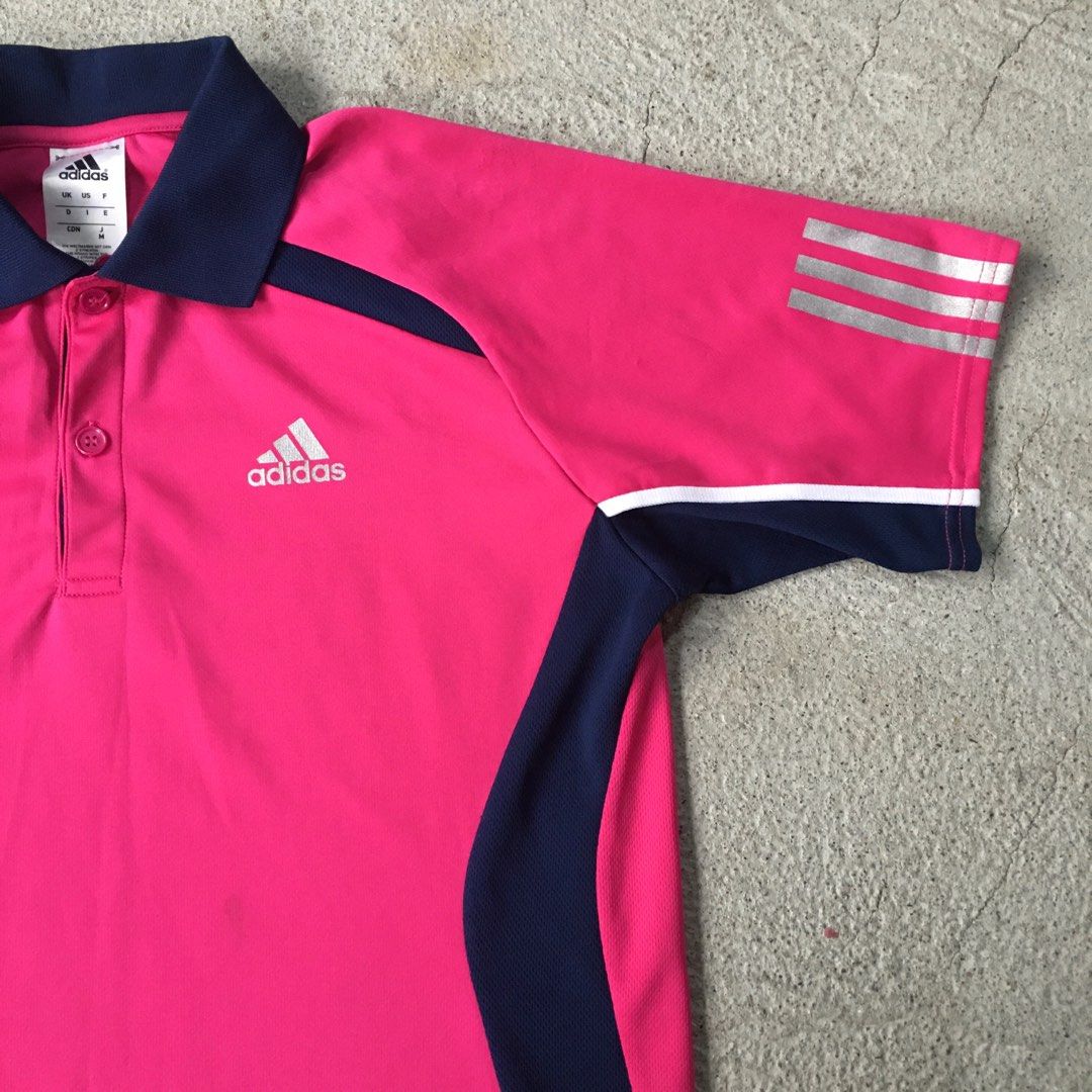 Adidas Dri fit Pink 2Tone Polo Shirt, Men's Fashion, Tops & Sets