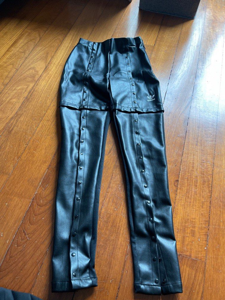 Adidas faux leather leggings discount