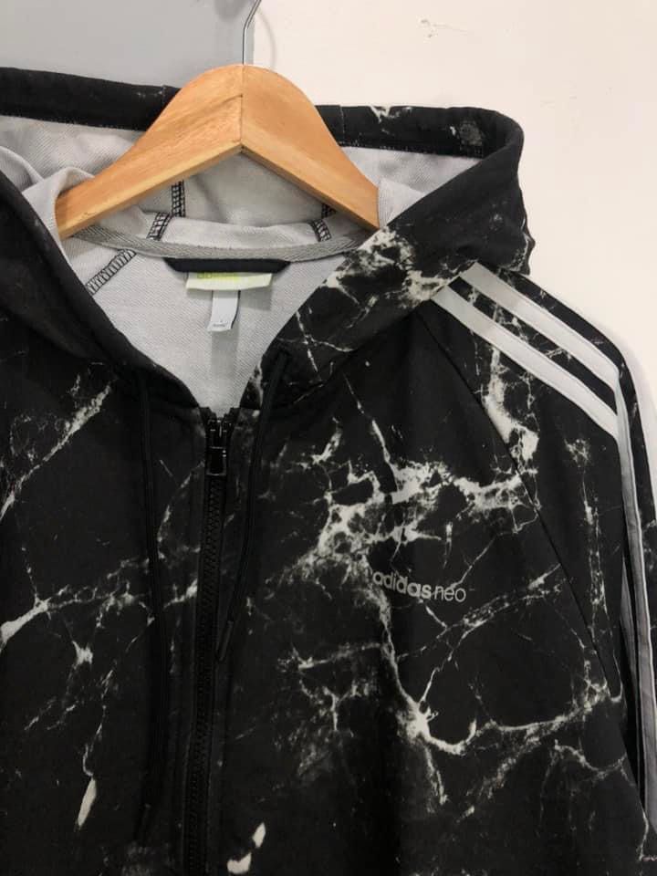 Adidas marble shop print hoodie