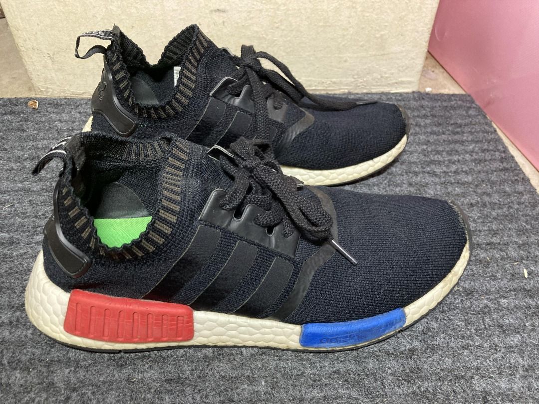 Adidas nmd r1 core black lush red and blue discount