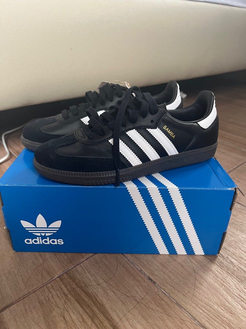 Samba B Adidas Samba OG black, Men's Fashion, Footwear, Sneakers on Carousell