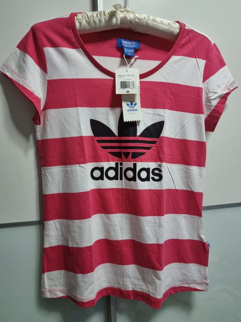 Red and white sale adidas shirt womens