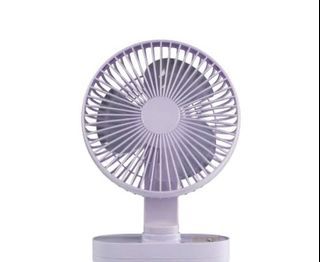 AKARI PURPLE RECHARGEABLE LED FAN WITH LIGHT