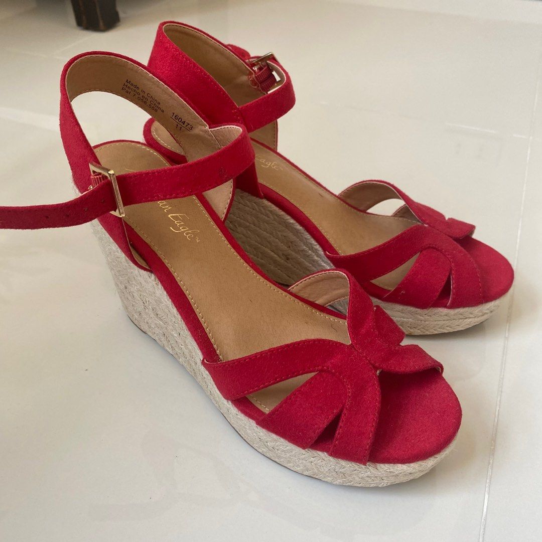 American eagle red wedges cheap