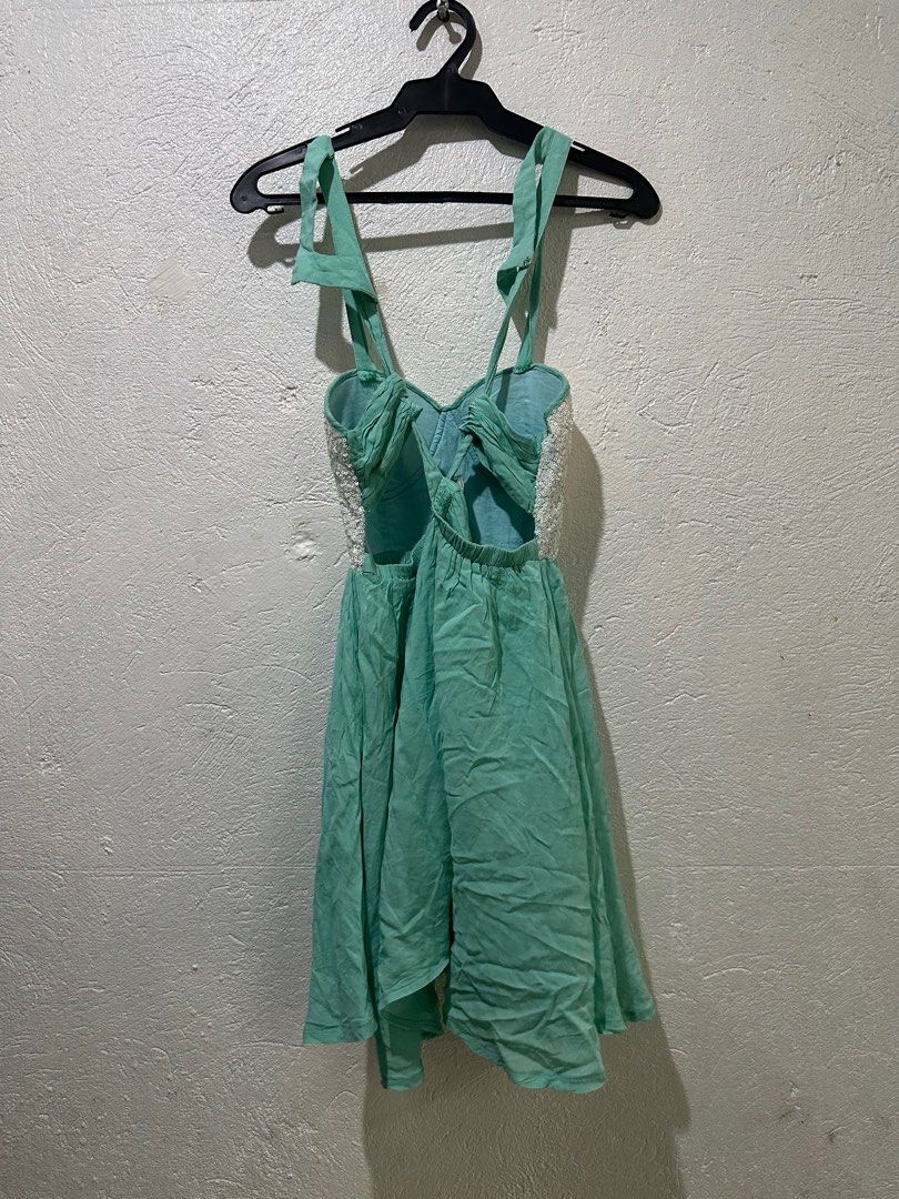 green emerald velvet dress Biba Cotton Maxi Dress