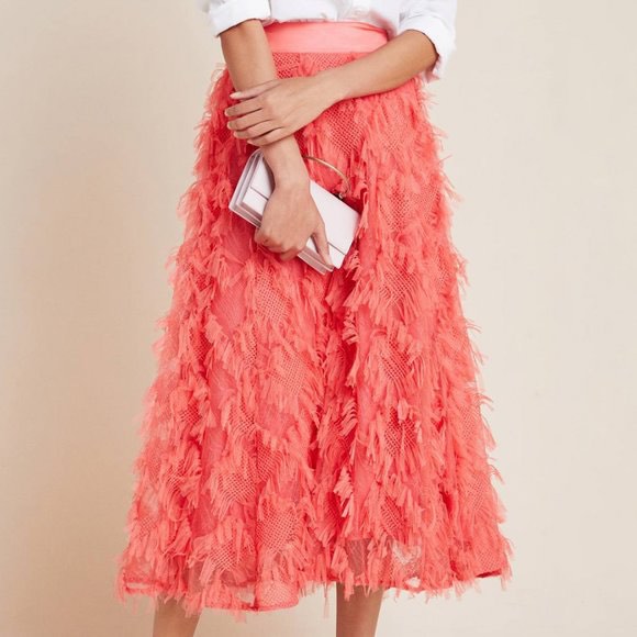 Cynthia textured a-line cheap midi skirt