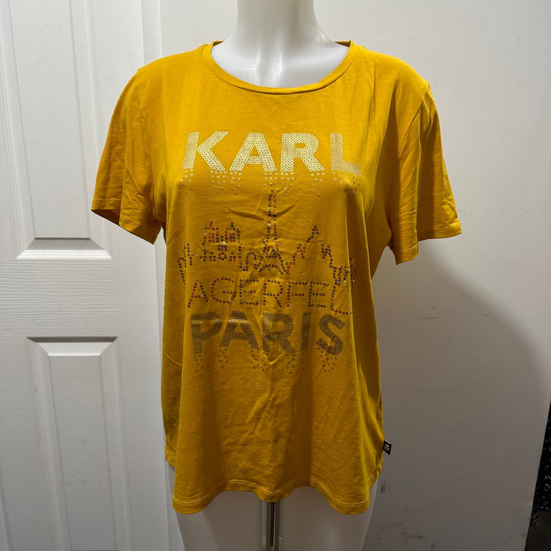 Authentic Karl Lagerfeld Paris Shirt Yellow on Carousell