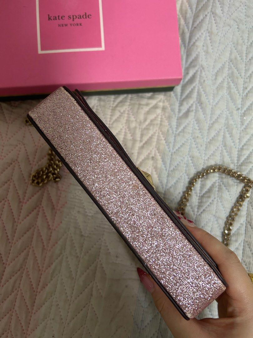 Kate spade 2025 pink sparkly purse