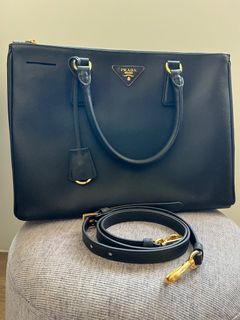 Large Prada Galleria Saffiano Leather Bag 1BA274, Black, 32*24*13.5cm